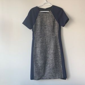 J Crew navy grey suit dress